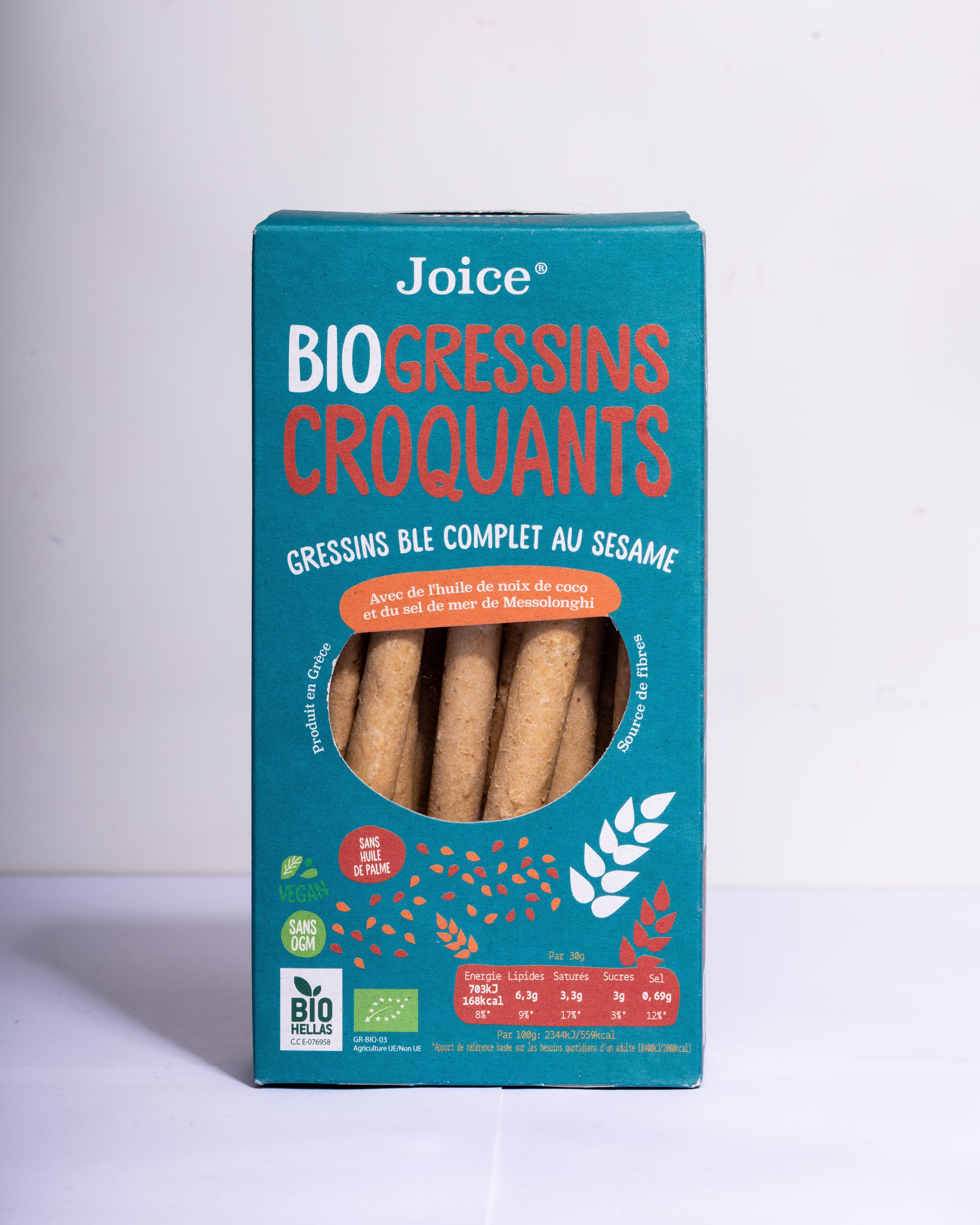 Gressin bio au blé complet et sésame