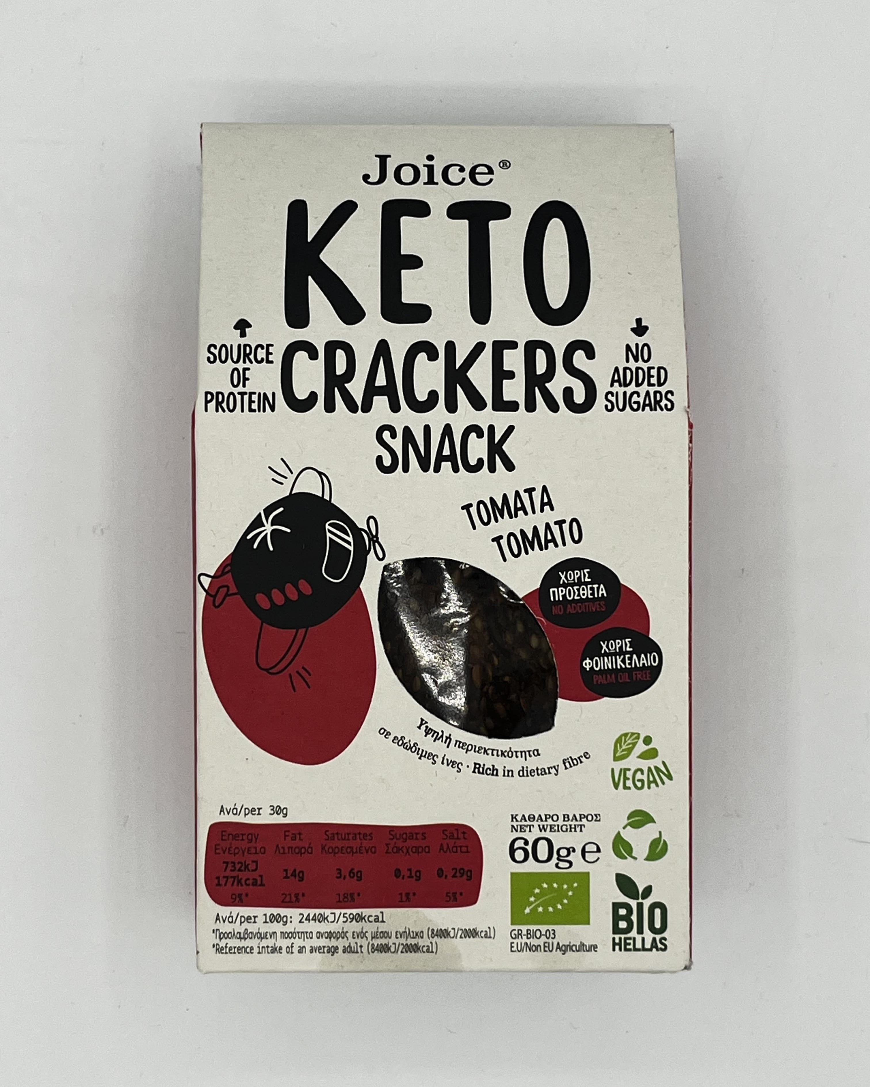 Keto crakers à la tomate