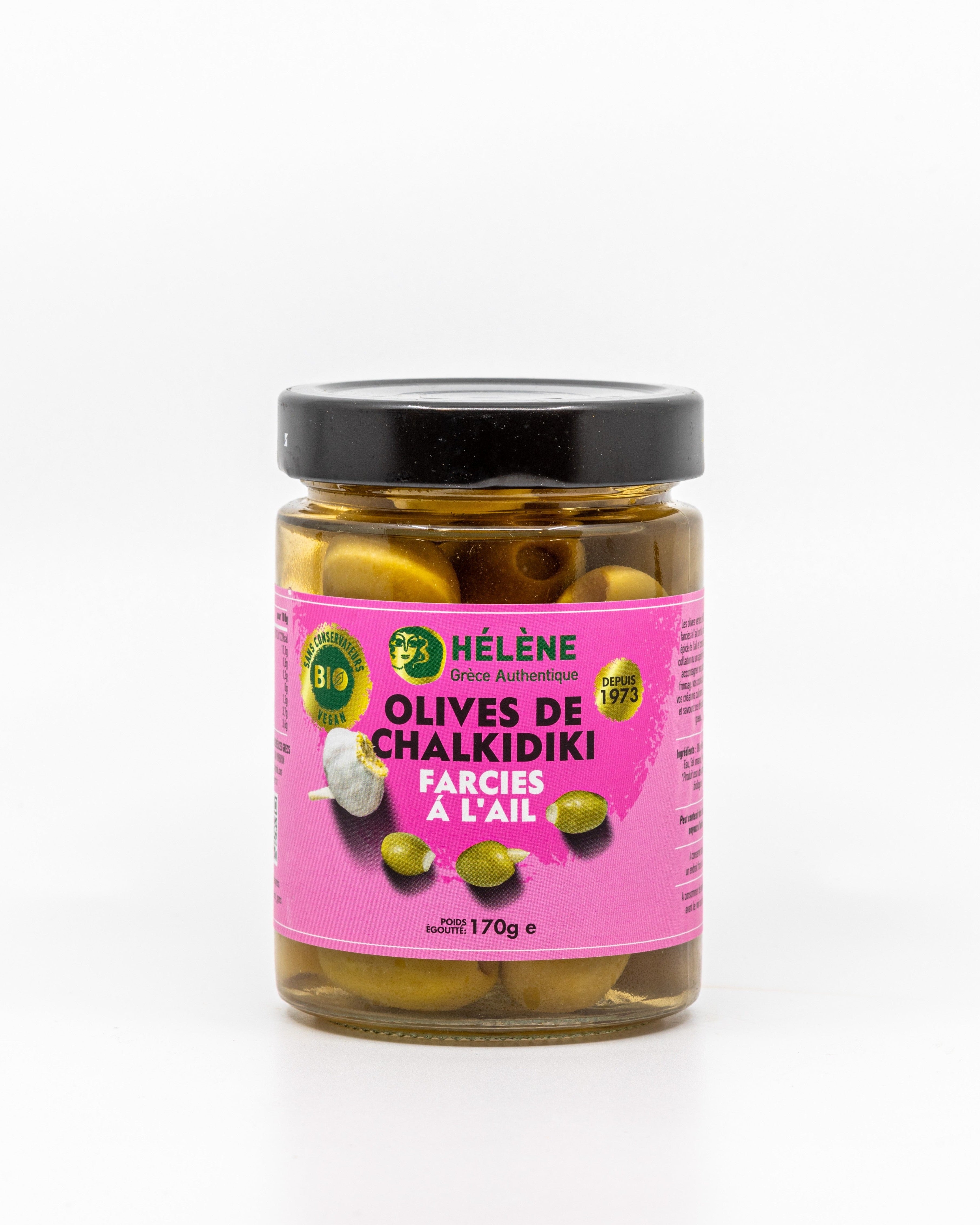 Olives de Chalkidiki farcies à l'ail
