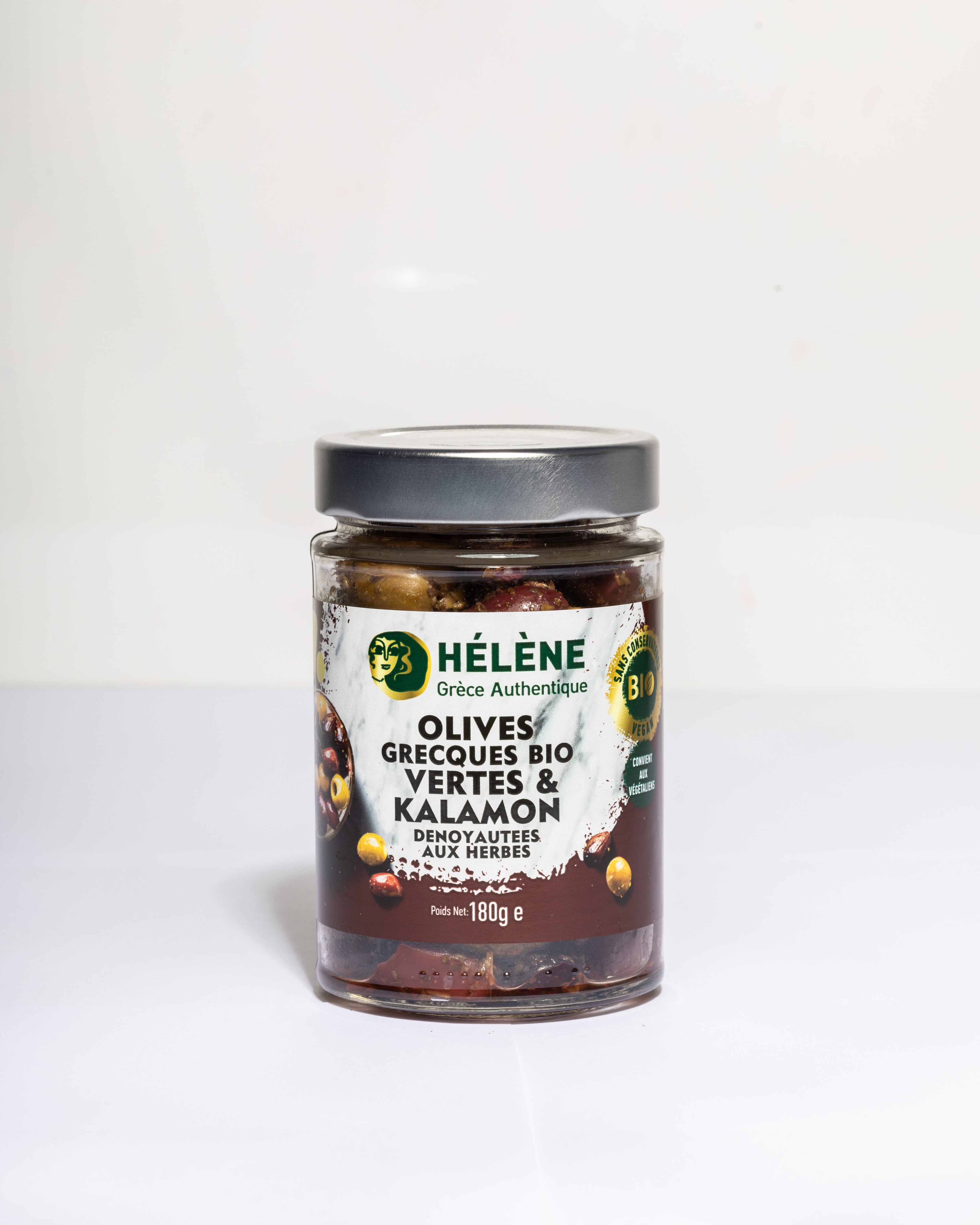 Olives vertes bio Kalamon aux herbes