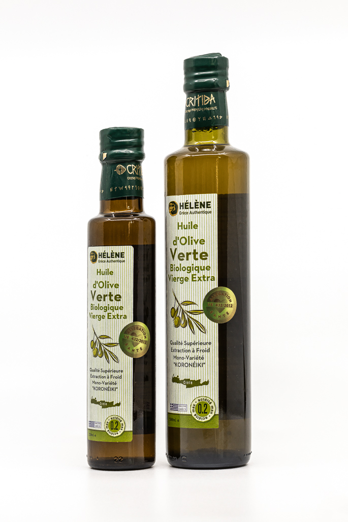 Huile d'olive extra vierge biologique, 1ère extraction à froid