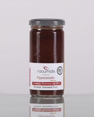 Chutney biologique grec au poivrons et au miel produit artisanal