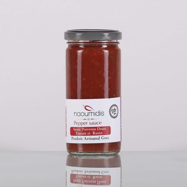 Sauce biologique grecque poivrons doux tomates et raisin Naoumidis